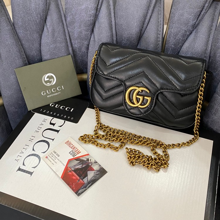 GUCCİ NANO MARMONT SİYAH